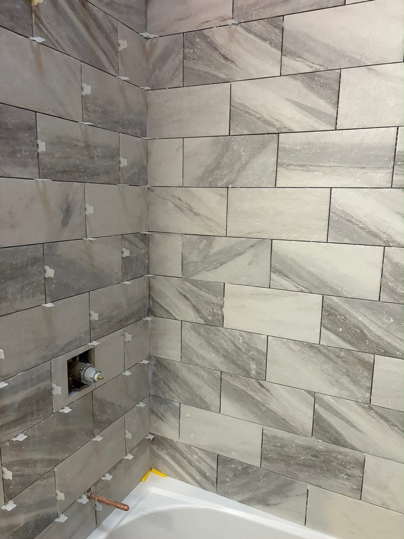 Calacatta Gold Porcelain Bathroom Renovation